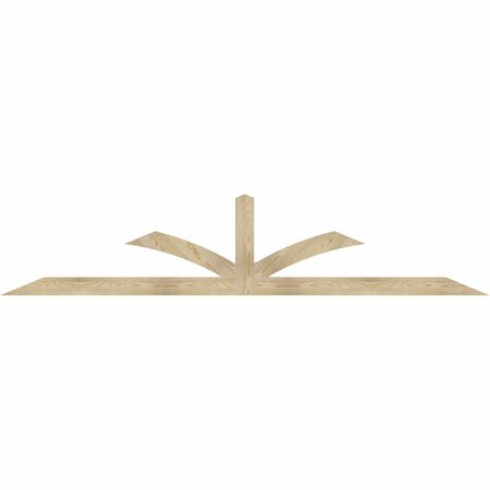 Ekena Millwork Richland Rough Sawn Timber Gable Bracket, Douglas Fir, 108"W x 22"H x 2"D x 4"F, 5/12 Pitch GBW108X22X0204RIC00RDF